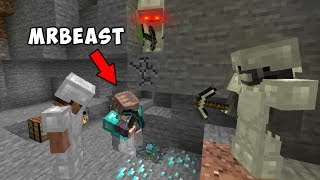 3 Minecraft Speedrunners VS Hunter ft MrBeast [upl. by Nomael]