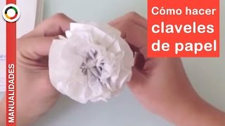 Cómo hacer claveles de papel [upl. by Bert]