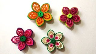 How To Make Beautiful Flower Using Paper Art Quilling [upl. by Waynant149]