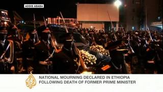 Ethiopians mourn Meles Zenawi [upl. by Nylekcaj]