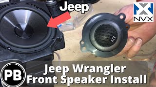 2007  2018 Jeep Wrangler JKU Front Speaker Install [upl. by Nnewg]