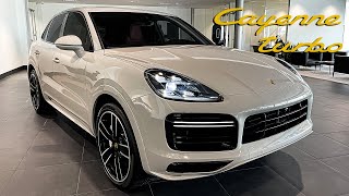 2022 Porsche Cayenne Turbo in Chalk Walkaround Review  Exhaust Sound [upl. by Lucias702]