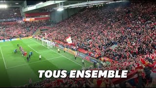 Le stade de Liverpool reprend en chœur quotYoull never walk alonequot [upl. by Manvel464]