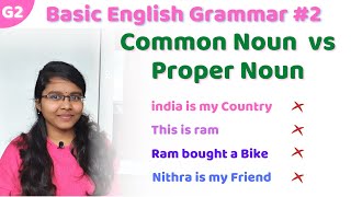 G2  Common Noun vs Proper Noun in Tamil  Basic English Grammar in Tamil  Parts of Speech [upl. by Vidal]