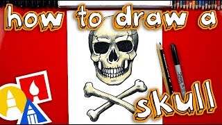 How To Draw A Realistic Skull And Crossbones [upl. by Hallimaj393]