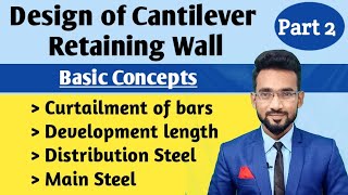 Design of Cantilever Retaining wall Part2 [upl. by Xenos]