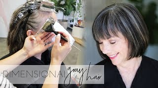 How to add dimension back into Natural Gray Hair Color  Transition to Gray Hair Naturally [upl. by Alihet]