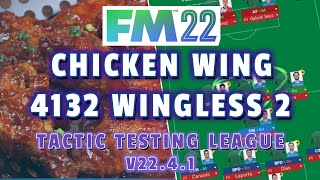 Tactic Testing League  Chicken Wing 4132 Wingless 2  FM22  Football Manager 2022 [upl. by Aritak]