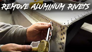 How To Remove Aluminum Rivets  Tracker Boat Hull Repairs [upl. by Ivy]