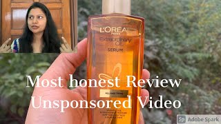 Most Honest and unsponsored review of Loreal Paris extraordinary oil hair serum  pinkishpinkey [upl. by Ettore]