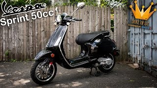 2019 Vespa Sprint 50 Review Virtual Test Ride [upl. by Torrin]