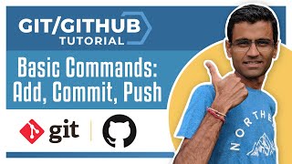 Git Tutorial 4 Basic Commands add commit push [upl. by Ehcrop]