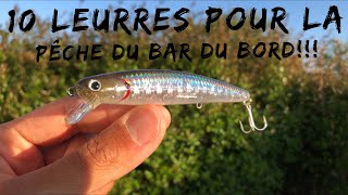 10 LEURRES pour la PÊCHE du BAR du BORD [upl. by Sane11]