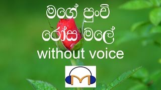 Mage Punchi Rosa Male Karaoke without voice මගේ පුංචි රෝස මලේ [upl. by Hgielek]