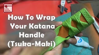 How To  Wrap Katana Handle TsukaMaki [upl. by Onailil]