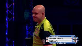 Michael van Gerwen v Rob Cross  Final  2019 European Darts Open [upl. by Garson343]