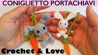 Tutorial Mini Coniglietto Amigurumi portachiavi o segnalibro sub Eng y Esp [upl. by Brandt]