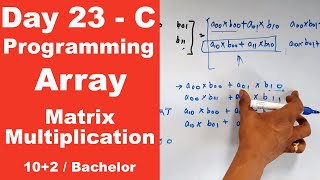 Matrix Multiplication  Multi Dimension Array in C  Day 23  Readersnepal [upl. by Nyrhtac]