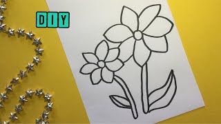 ★ TEKENEN VOOR BEGINNERS ★ BLOEMEN TEKENEN MAKKELIJK [upl. by Ardnoed]