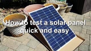 How to test a solar panel quick and easy using a multimeter and the panels MC4 connectors [upl. by Rhiamon]