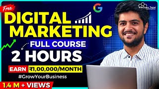 Digital Marketing Full Course for Beginners in 2 HOURS No Experience Needed  FREE [upl. by Andros]