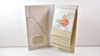 Tutorial Mini Album Cascada  Scrapbooking  MundoParty [upl. by Vergne]