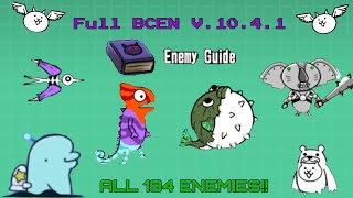 Battle Cats FULL Enemy Guide  v 1041 [upl. by Haleigh237]