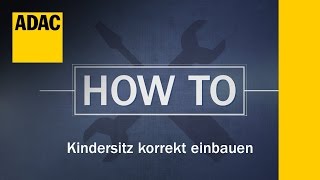 ADAC How To Kindersitz korrekt einbauen mit JP Kraemer  ADAC [upl. by Ahsinom]