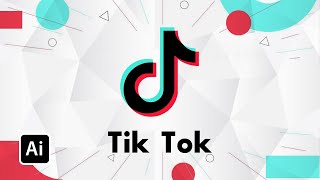 TikTok Logo Design  Adobe Illustrator [upl. by Otero35]