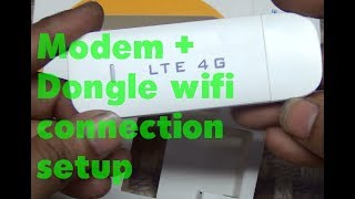 LTE 4G WiFi Modem  Dongle wifi connection setup [upl. by Obadiah]