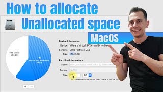 How to allocate unallocated space MacOS Resize HDD Partition  Tutorial 2021 [upl. by Geerts]