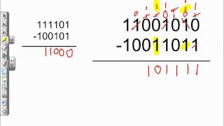 Binary Subtraction Tutorial [upl. by Thalassa279]