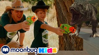 ¡Pelea de TREX  Dinosaurio Videos para Niños  Moonbug Kids Parque de Juegos  ¡En Vivo [upl. by Oech]