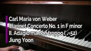 Piano Part Weber Clarinet Concerto No1 in F minor Op73 II Adagio ma non troppo ♩52 [upl. by Nirad]