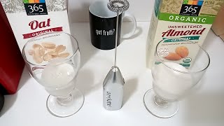 Oat Milk vs Almond Milk part 2 Frothing Test [upl. by Mazlack]