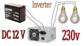 Make a Simple 12v DC to 230v AC Inverter 300W 500W Full Tutorial  DIY Inverter From PC Power Supply [upl. by Sheaff]