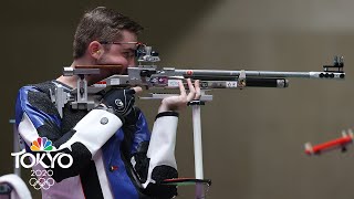 USAs Will Shaner wins gold in 10m air rifle sets Olympic record  Tokyo Olympics  NBC Sports [upl. by Clemmie]