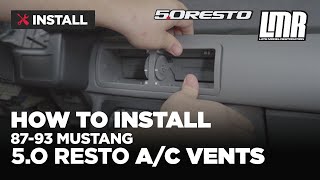 How To Install 50 Resto Fox Body Mustang AC Vents 8793 [upl. by Ees541]