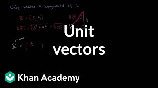 Unit vectors  Vectors  Precalculus  Khan Academy [upl. by Orsay]