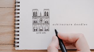 How To Draw Buildings  Architecture Doodles For Beginners [upl. by Eniamrehs656]