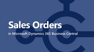 Business Central  Sales Orders [upl. by Drareg]