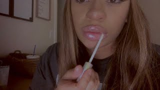 Asmr Kisses Lip gloss application [upl. by Norrabal]