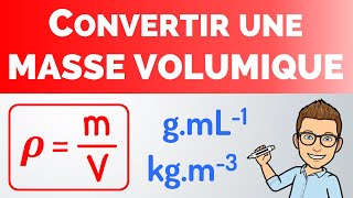 CONVERTIR unités MASSE VOLUMIQUE  💡 Méthode  PhysiqueChimie [upl. by Yrrag]