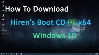 How To Download Hirens Boot CD PE x64 Windows 10  Jagadish Sharma [upl. by Ytima]