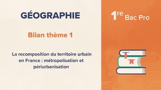 La recomposition du territoire urbain en France  métropolisation et périurbanisation Géo 1re Pro [upl. by Lhamaj]