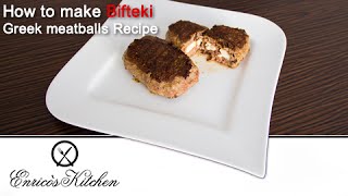 How to make Bifteki  Greek meatballs Recipe [upl. by Nahshun]