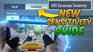 New Custom Sensitivity GuideTutorial PUBG MOBILE 15 UPDATE ADS Gyroscope Sensitivity Settings [upl. by Eniledam]