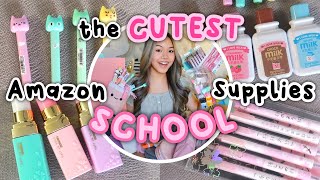 CUTE AMAZON BACK TO SCHOOL SUPPLIES HAUL 📚✏️ [upl. by Shanleigh]