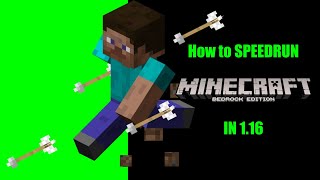 How to SPEEDRUN Minecraft Bedrock [upl. by Nrublim]