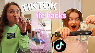 Life Hacks From TIKTOK Lets SEE If They Work  CILLA AND MADDY [upl. by Roid]